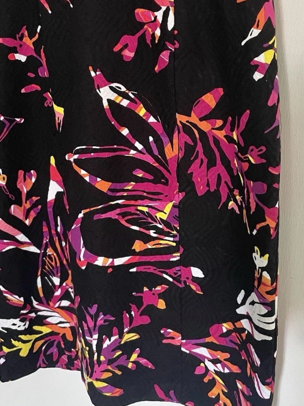 Jax Black Midi Dress with Magenta and Orange Floral Print - Picture 5 of 16